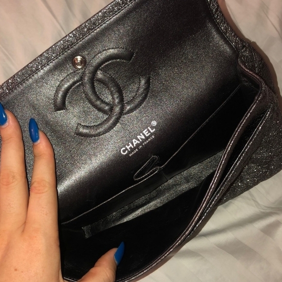 Chanel Metallic Quilted Classic Double Flap - Picture 7 of 7